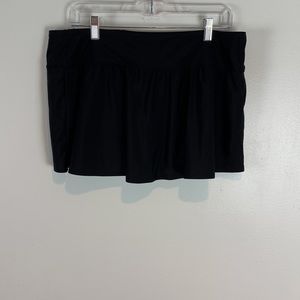 Ava Viv black slit swim skirted bottom